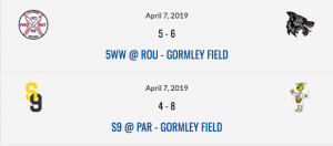 Week 2 Results of the 2019 Spring Season of the People's Baseball League. Fifth Ward Weebies at Rougarou, 5-6/ Secret Nince at Parleaux Beer Labs, 4-8.