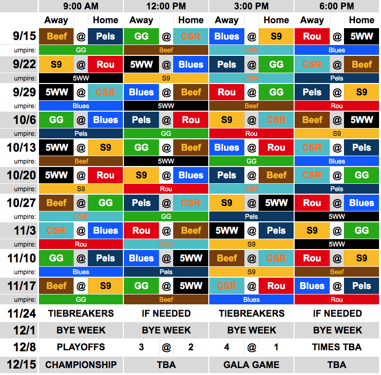 PBL Schedule Fall 2024